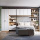 Quarto Adulto 10 Peças Guarda Roupa Closet Armário 100% MDF