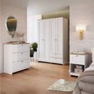 Quarto Americano Solteiro 3 Peças Guarda-roupa, Cômoda e Mesa de Cabeceira