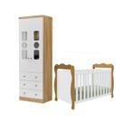 Quarto Bebê Berço Americano Lisi roupeiro Tedy 2 Portas MDF -