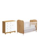 Quarto Bebê Berço Americano Uli Cômoda Bebê 4 Gavetas Peroba - Quarto Bebê Berço Americano Uli Cômoda Bebê 4 Gavetas Peroba -