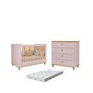 Quarto Bebe Berço e Cômoda MDF Dorabelly Cake + Colchão