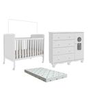 Quarto Bebe Berço e Cômoda MDF Dorabelly CloDyte + Colchão Quarto Bebe Berço e Cômoda MDF Dorabelly CloDyte + Colchão