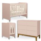 Quarto Bebê Berço Evolution 4 em 1 + Cômoda 6 Gavetas Quarto Bebê Berço Evolution 4 em 1 + Cômoda 6 Gavetas