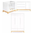 Quarto Bebê Berço Médio Cômoda E GuardaRoupa Amor Perfeito