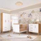 Quarto Bebê Completo Berço Americano Guarda Roupas 3 Portas Cômoda Pé Palito 100%MDF Quarto Bebê Completo Berço Americano Guarda Roupas 3 Portas Cômoda Pé Palito 100%MDF