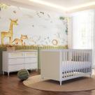 Quarto Bebê Completo Berço e Cômoda Fofura Rattan Provençal Quarto Bebê Completo Berço e Cômoda Fofura Rattan Provençal