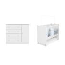 Quarto Bebe Completo Berço e Cômoda Sapateira - FG