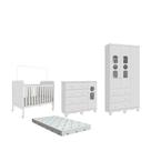 Quarto Bebe Completo Dorabelly Cloe MDF 3 pt + Colchão