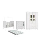 Quarto Bebe Completo Dorabelly Dyte 04 pt MDF +Colchão