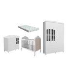 Quarto Bebe Completo MDF Capitône Elo Dorabelly Provençal + Colchão