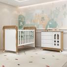 Quarto Bebê Completo Mirelle Berço Americano Marquesa 3Em1 Cômoda Infantil 100% MDF Quarto Bebê Completo Mirelle Berço Americano Marquesa 3Em1 Cômoda Infantil 100% MDF