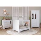 Quarto Bebê Infantil Popy Berço Americano 3 Em1 Cômoda Guarda Roupa 3 Portas Branco 100 MDF Móveis Peroba Quarto Bebê Infantil Popy Berço Americano 3 Em1 Cômoda Guarda Roupa 3 Portas Branco 100 MDF Móveis Peroba