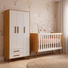 Quarto Bebe Infantil Q Encanto Berço Vira Cama e Guarda Roupas 3 Portas 2 Gavetas Retrô Qmovi Quarto Bebe Infantil Q Encanto Berço Vira Cama e Guarda Roupas 3 Portas 2 Gavetas Retrô Qmovi
