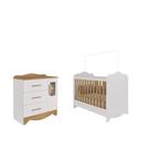 Quarto Bebe Moveis Peroba Berço com comoda Clara MDF Quarto Bebe Moveis Peroba Berço com comoda Clara MDF