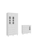 Quarto Bebe Moveis Peroba Guarda Roupa e comoda Dorabelly TD