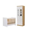 Quarto Bebê Tedy Berço Ben Guarda Roupa 2 Portas 100% MDF -