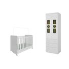 Quarto Bebê Tedy Berço Ben Guarda Roupa 2 Portas 100% MDF -