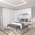 Quarto Com 6 Módulos E Cabeceira Alpes Luciane Móveis Branco Pf-branco Pf