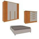 Quarto Completo 1 Guarda-roupa 6 Portas e 1 Cômoda Ripado Nova York e 1 Cama Casal Mônaco Espresso M Quarto Completo 1 Guarda-roupa 6 Portas e 1 Cômoda Ripado Nova York e 1 Cama Casal Mônaco Espresso M