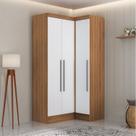 Quarto Completo 3 Portas 4 Gavetas 2 Peças Viena Espresso Móveis Marrom/Nogal/Branco Quarto Completo 3 Portas 4 Gavetas 2 Peças Viena Espresso Móveis Marrom/Nogal/Branco