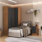 Quarto Completo 3 Portas 4 Gavetas 3 Peças Viena Espresso Móveis