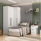 Quarto Completo 3 Portas 4 Gavetas 3 Peças Viena Espresso Móveis