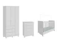 Quarto Completo Bebê Moveis Peroba Berço Ben Junior 3pt MDF