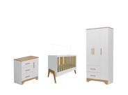 Quarto Completo Bebe Moveis Peroba Guti Popy 03 pts Ls MDF