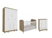 Quarto Completo Bebê Moveis Peroba Junior 04 pts Uli MDF