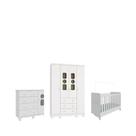 Quarto Completo Bebe Moveis Peroba Tedy Ben 04 portas MDF