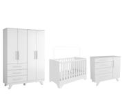 Quarto Completo Bebê Retro Moveis Peroba Berço Popy MDF