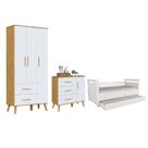 Quarto Completo com Cama Maria Bibox e Cômoda Sky 100% MDF -