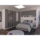 Quarto Completo de Canto Casal com 8 Módulos Espelho e Vidro Reflecta Prime Plus Luciane Móveis