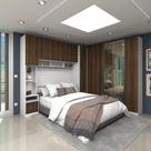 Quarto Completo De Canto Com 6 Módulos E Vidro Reflecta