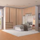 Quarto Completo de Canto Solteiro com 7 Módulos Prime Plus Luciane Móveis