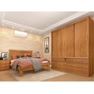 Quarto Completo Guarda Roupa 3 Portas Cama Casal e Mesa de Cabeceira Chicago