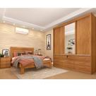 Quarto Completo Guarda Roupa 3 Portas Cama Casal e Mesa de Cabeceira Chicago Quarto Completo Guarda Roupa 3 Portas Cama Casal e Mesa de Cabeceira Chicago