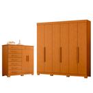 Quarto Completo Guarda Roupa 6 Portas Vinci e Cômoda Sapateira Verona Quarto Completo Guarda Roupa 6 Portas Vinci e Cômoda Sapateira Verona