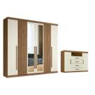 Quarto Completo Modu +1Cômoda QC358 Jatoba/Areia - Santos Andirá