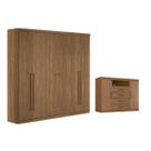 Quarto Completo Modu +1Cômoda QC375 Jatobá - Santos Andirá Quarto Completo Modu +1Cômoda QC375 Jatobá - Santos Andirá