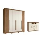 Quarto Completo Modu 2 Peças (1GuardaRoupa+1Cômoda) QC368 Jatoba/Areia - Santos Andirá Quarto Completo Modu 2 Peças (1GuardaRoupa+1Cômoda) QC368 Jatoba/Areia - Santos Andirá