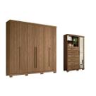 Quarto Completo Modu 2 Peças (1GuardaRoupa+1Cômoda) QC372 Jatobá - Santos Andirá