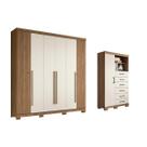 Quarto Completo Modu 2 Peças (1GuardaRoupa+1Cômoda) QC373 Jatoba/Areia - Santos Andirá Quarto Completo Modu 2 Peças (1GuardaRoupa+1Cômoda) QC373 Jatoba/Areia - Santos Andirá