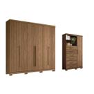 Quarto Completo Modu 2 Peças (1GuardaRoupa+1Cômoda) QC373 Jatobá - Santos Andirá