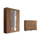 Quarto Completo Modu +Cômoda QC322 Jatobá - Santos Andirá Quarto Completo Modu +Cômoda QC322 Jatobá - Santos Andirá
