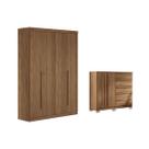Quarto Completo Modu +Cômoda QC340 Jatobá - Santos Andirá