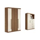 Quarto Completo Modu +Cômoda QC343 Jatoba/Areia - Santos Andirá Quarto Completo Modu +Cômoda QC343 Jatoba/Areia - Santos Andirá