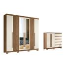 Quarto Completo Modu +Cômoda QC350 Jatoba/Areia - Santos Andirá Quarto Completo Modu +Cômoda QC350 Jatoba/Areia - Santos Andirá