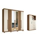 Quarto Completo Modu +Cômoda QC351 Jatoba/Areia - Santos Andirá Quarto Completo Modu +Cômoda QC351 Jatoba/Areia - Santos Andirá