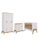 Quarto Completo Moveis Peroba Retro Bebe Guti 04 portas MDF